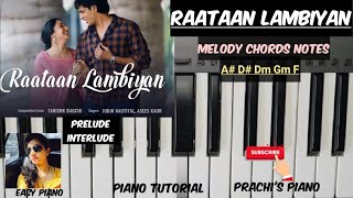 Raataan lambiyan piano | raatan lambiya piano tutorial| jubin nautyal|Piano tutorial easy