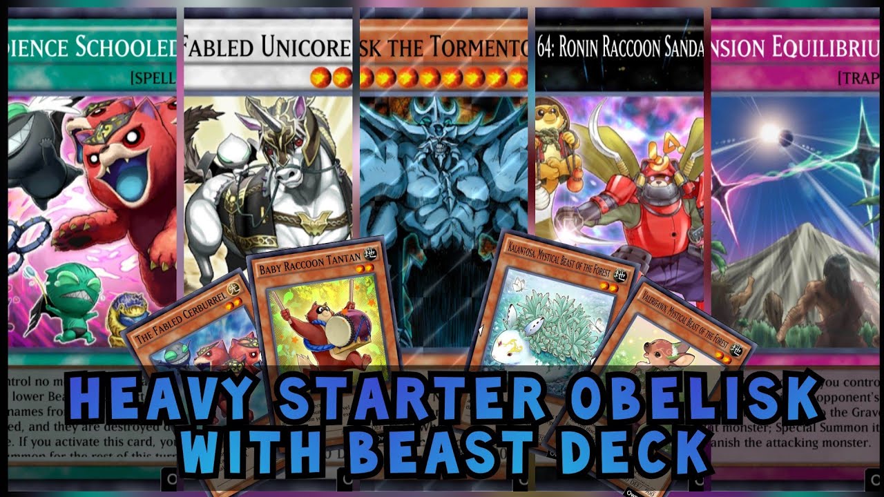 heavy starter obelisk with beast deck ft obedience schooled!! [YuGiOh