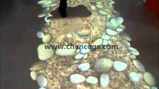 Interactive floor  fishpond at bangalore.wmv