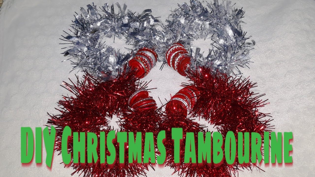 DIY Christmas Tambourine (using tansan) YouTube