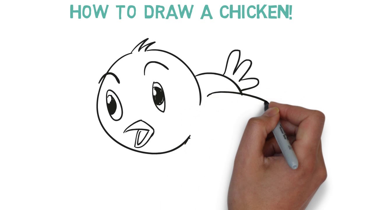How to draw a CHICKEN _ Hướng dẫn vẽ GÀ CON cho bé _ Dạy bé học vẽ