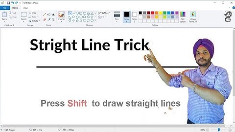 MS Paint Mein Straight Line Draw Kaise Karen|| #mspaint|| #mspaintstraightline