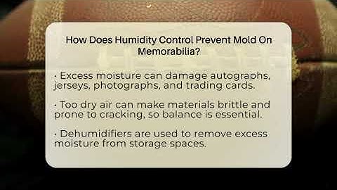 How Does Humidity Control Prevent Mold On Memorabilia? - The Memorabilia Zone