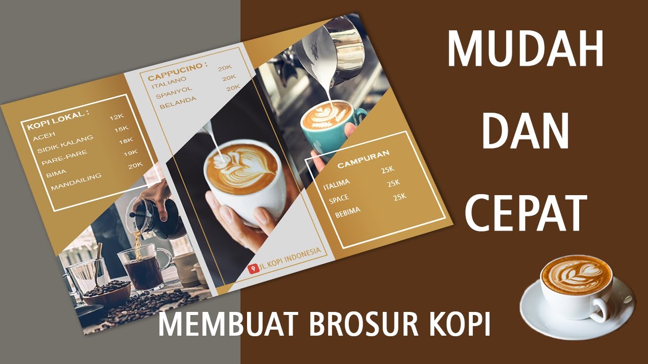 Cara Desain  Brosur  Daftar Menu Kopi dengan Photoshop  CC 