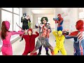Superheros story  rescue rich hero from joker   mansion battle  by bunny life