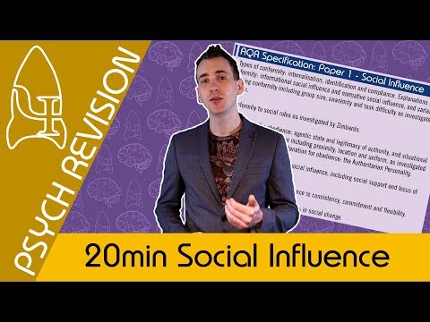 Social Influence - AQA Psychology UNDER 20 MINS! Quick Revision For Paper 1