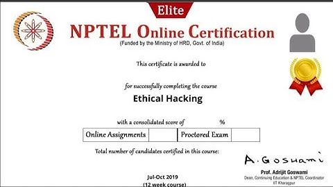 NPTEL : Ethical Hacking course Introduction of Ethical Hacking  part  1 Explain in tamil