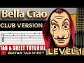 Bella Ciao - Guitar Tab Tutorial Remix Club version Chitarra