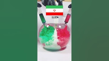 Iran Flag Colors Mixing in Water 🇮🇷 | Most Satisfying Color Mix Ever #shorts #experiment #asmr