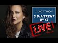 1 Softbox 5 Different Ways LIVE