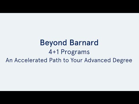 Barnard College: 4 + 1 Pathways