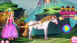 Princess Carriage Car Wash - Cleaning & Decorating Princess Carriage - Fun Games For Girls screenshot 3