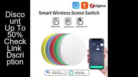 Tuya Zigbee Smart Wireless Scene Button Switch Remoter Multi-scene Linkage Conneting Support Alexa G