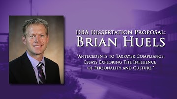 DBA Dissertation Proposal: Brian Huels