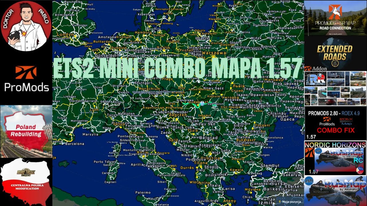 ETS2 MINI COMBO MAPA 1.57 PLUS CENTRALNA POLSKA