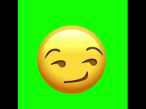 Emoji - Green Screen - Pantalla Verde || Smirking Face - Cara sonriente ...