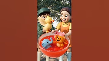 Squid Game AI animals edible slime ASMR #asmrRainbow #squidgame #squidgame2 #ai