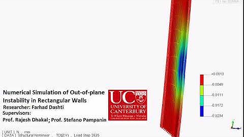 Simulation of out-of-plane instability in rectangular RC structural walls