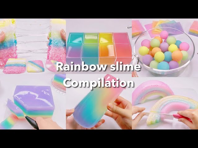 【ASMR】🌈レインボースライムまとめ🌈【音フェチ】Rainbow slime compilation