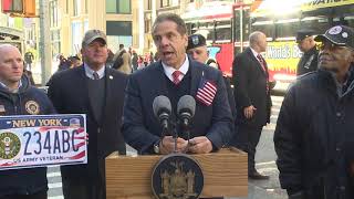 Governor Cuomo Announces New York’s First-Ever Veteran License Plate with Service Branch Available