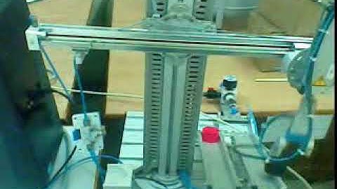 Festo pick and place and sorting robot programmed using LabVIEW