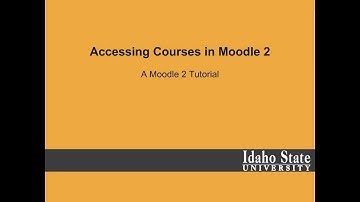 Accessing Courses in Moodle ISU 2