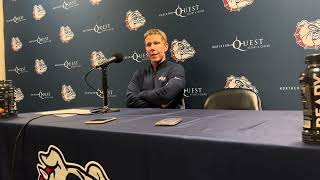 Gonzaga’s Mark Few post Warner Pacific