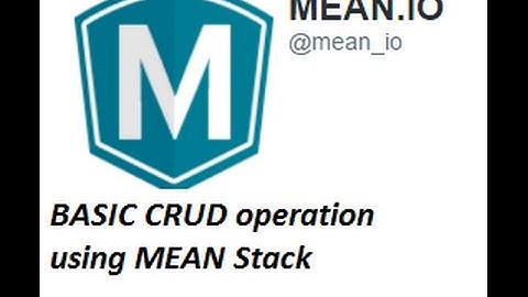 MeanStack Basic CRUD application