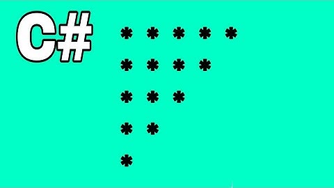 #14 C# Drawing Star Pattern using for loop