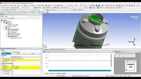 Hydrostatische druksimulatie [tank gevuld met water] I Ansys Workbench Tutorial | Stresstest