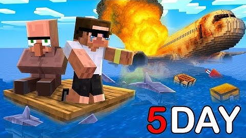 Doorbin and Carry Survive The AIRPLANE CRASH ON THE ISLAND in Minecraft!