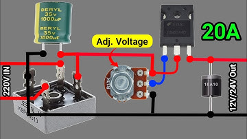 Maak een instelbaar batterijladercircuit van 220V naar 12V/24V | 12V/24V batterijlader