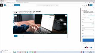 Using the Otter Blocks slider block and the default WordPress gallery block.