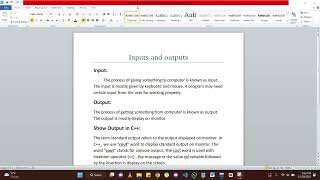 Input and output in C++ with practice program in Dev C++