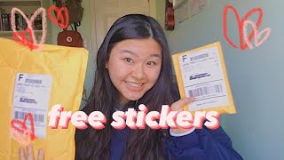 unboxing free stickers!