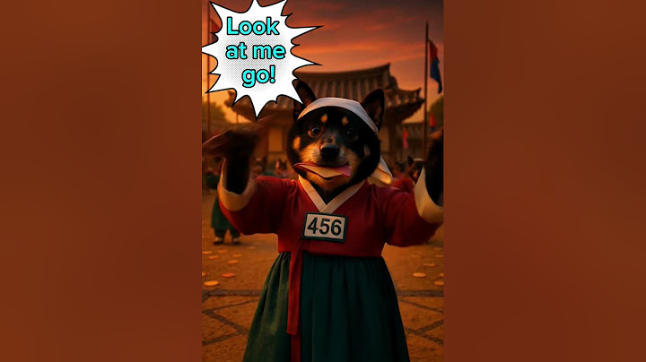 Squid Game Dance Battle Korean Dog Squad in Hanbok! #cartoon #funny #wednesday