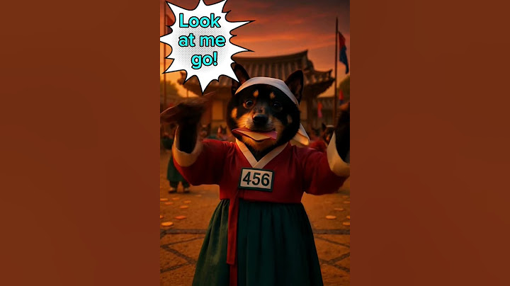 Squid Game Dance Battle Korean Dog Squad in Hanbok! #cartoon #funny #wednesday