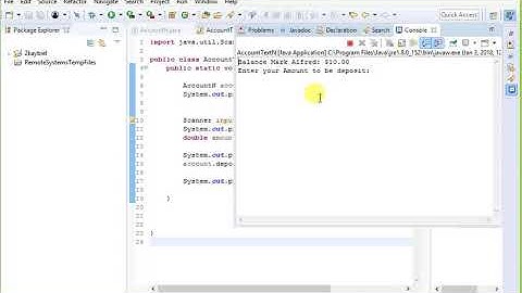 how to check account balance and make a deposit using java - 9