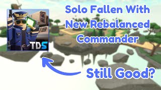 Solo Fallen Triumph With Rebalanced Commander || Roblox Tower Defense Siumulator