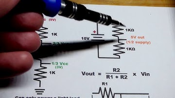 Quick explanation of fixed resistor voltage divider circuits by electronzap electronics