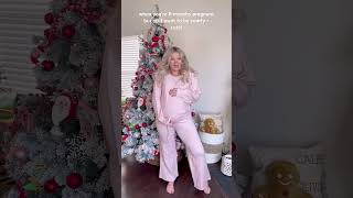 Basically what I’m living in for the next month 😂💗 #sweaterset #cozyseason #maternityfashion