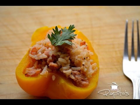 Rice and Sausage-Stuffed Pepper