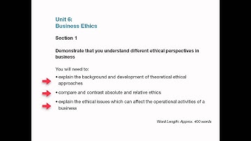 Unit 6 Business Ethics Assignment Level 5