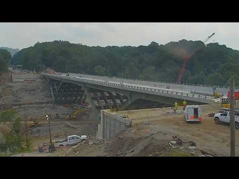 TIMELAPSE: Commercial Street Bridge slides into place