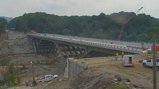 TIMELAPSE: Commercial Street Bridge slides into place