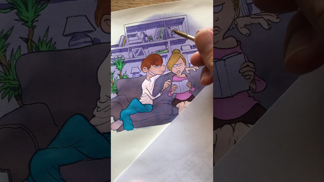Happy Sex tome 2 : colorisation d'une case par Zep - YouTube
