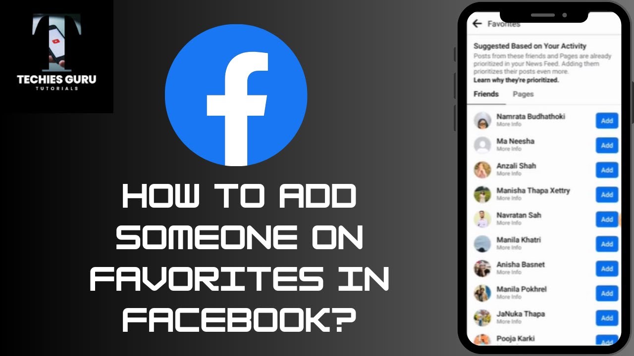 How To Add Someone On Favorites In Facebook Add Favorite Facebook