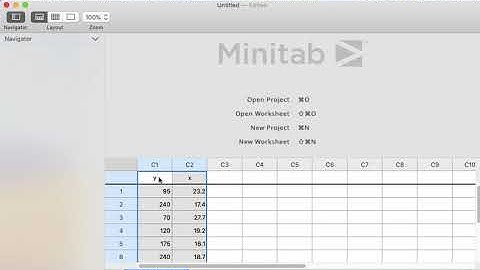 Minitab 19: Creating a Scatterplot