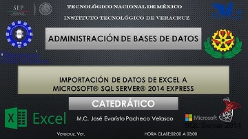 Importación de datos de Excel a SQL Server 2014