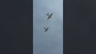 Dauntless and Avenger Formation Flight Above Wings, Tracks, and Wheels #shorts #aviation #fighter